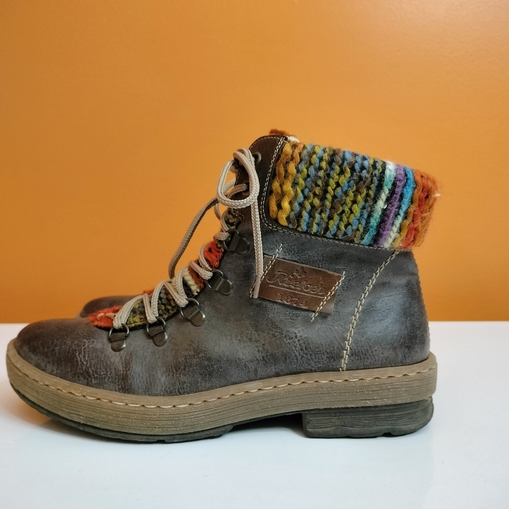 Rieker Felicitas Ankle Lace-Up Booties Size 8